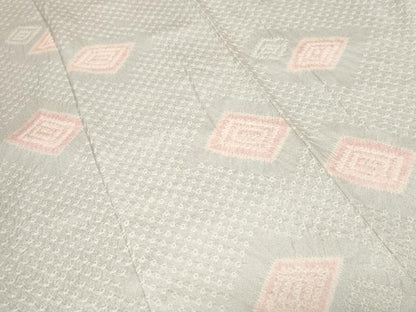 平和屋着物■上質な小紋 総絞り 菱文 正絹 逸品 CABF4315ev