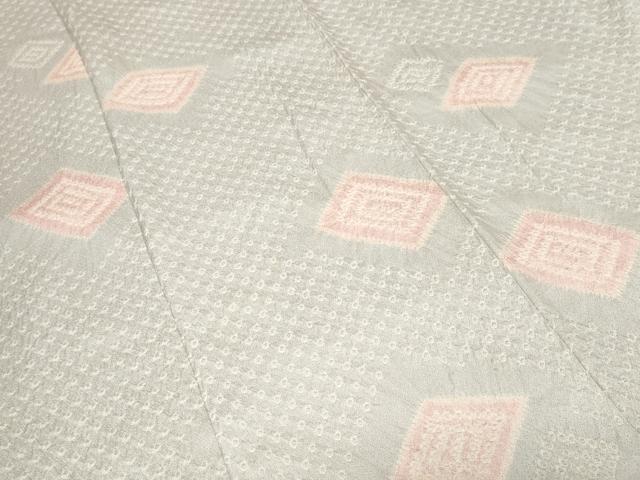 平和屋着物■上質な小紋 総絞り 菱文 正絹 逸品 CABF4315ev