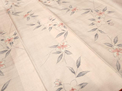平和屋着物■上質な紬 枝花文 正絹 逸品 CABF4316ev