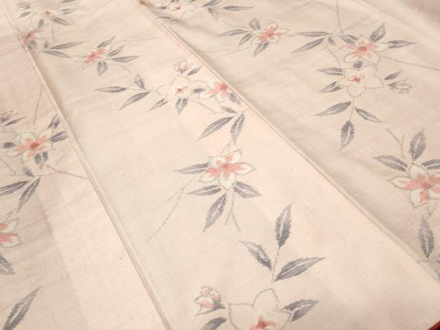 平和屋着物■上質な紬 枝花文 正絹 逸品 CABF4316ev