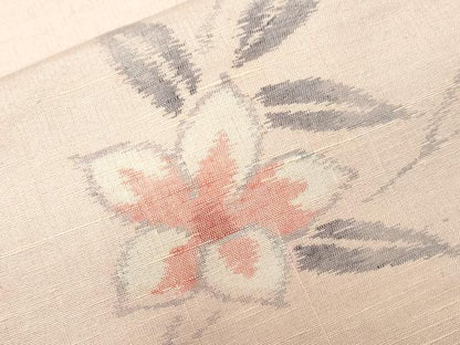 平和屋着物■上質な紬 枝花文 正絹 逸品 CABF4316ev
