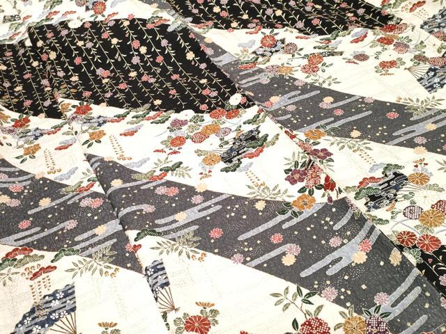 平和屋着物□上質な小紋 扇面枝花文 金彩 正絹 逸品 未使用