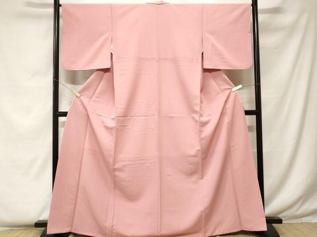 平和屋着物■上質な色無地　撫子色　正絹　逸品　CABF4329ev 平和屋着物□上質な色無地 撫子色 正絹 逸品 CABF4329ev