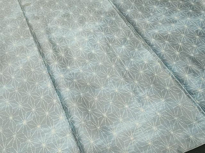 平和屋着物■上質な紬 麻の葉文様 正絹 逸品 CABF4334ev