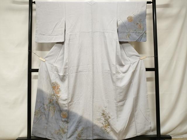 平和屋着物■中国三大刺繍 スワトウ刺繍 訪問着 雪輪重ね枝花文 暈し染め 金彩 やまと誂製 正絹 逸品 CABF4336ev