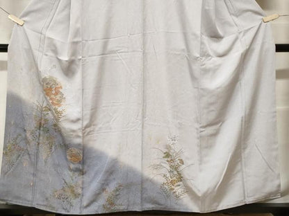 平和屋着物■中国三大刺繍 スワトウ刺繍 訪問着 雪輪重ね枝花文 暈し染め 金彩 やまと誂製 正絹 逸品 CABF4336ev