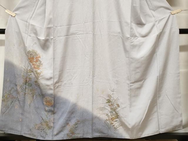 平和屋着物■中国三大刺繍 スワトウ刺繍 訪問着 雪輪重ね枝花文 暈し染め 金彩 やまと誂製 正絹 逸品 CABF4336ev