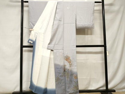 平和屋着物■中国三大刺繍 スワトウ刺繍 訪問着 雪輪重ね枝花文 暈し染め 金彩 やまと誂製 正絹 逸品 CABF4336ev