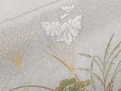 平和屋着物■中国三大刺繍 スワトウ刺繍 訪問着 雪輪重ね枝花文 暈し染め 金彩 やまと誂製 正絹 逸品 CABF4336ev