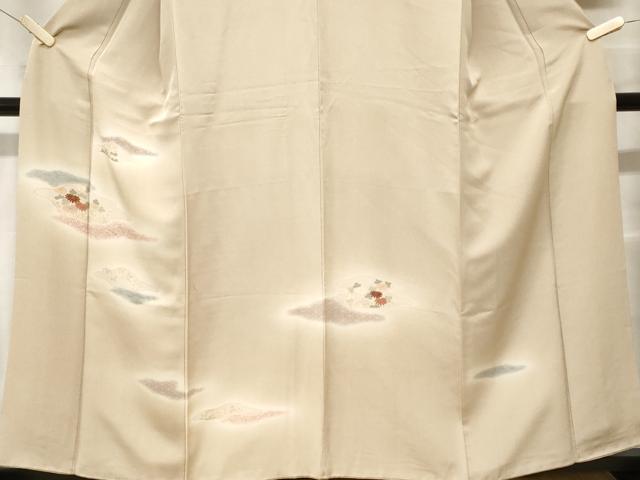 平和屋着物■訪問着 刺繍 吉祥草花文 暈し染め 金彩 正絹 逸品 CABF4337ev