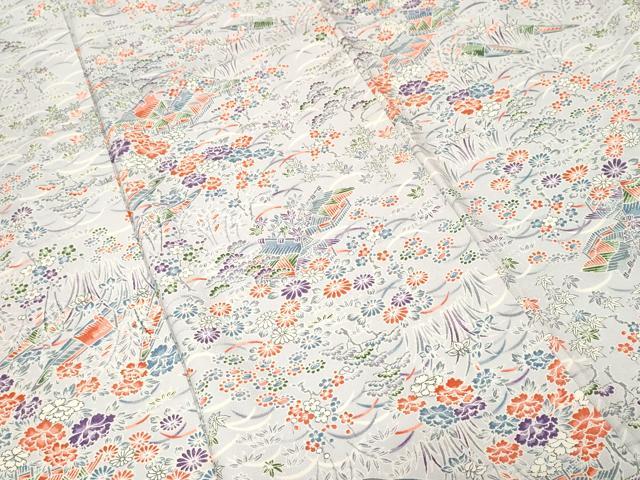 平和屋着物■上質な小紋　風景文　正絹　逸品　CABF4339ev