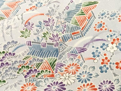 平和屋着物■上質な小紋　風景文　正絹　逸品　CABF4339ev