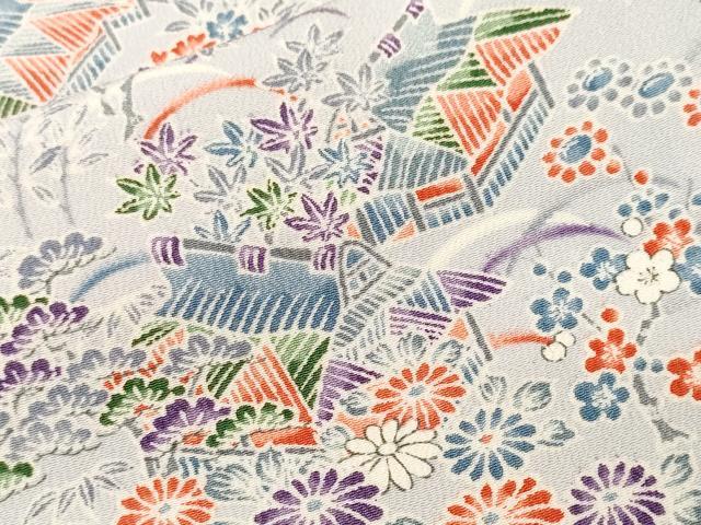 平和屋着物■上質な小紋　風景文　正絹　逸品　CABF4339ev