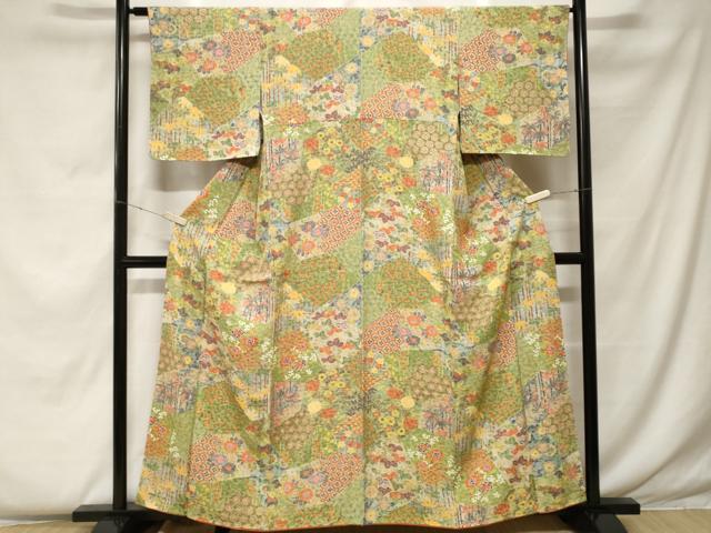 平和屋着物■上質な小紋　切嵌吉祥文　正絹　逸品　CABF4167ev 平和屋着物□上質な小紋 切嵌吉祥文 正絹 逸品 CABF4167evの通販 by