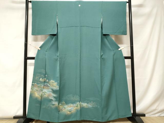 平和屋着物■豪華色留袖　寿光織　風景文　暈し染め　金糸　正絹　逸品　CABF4349ev