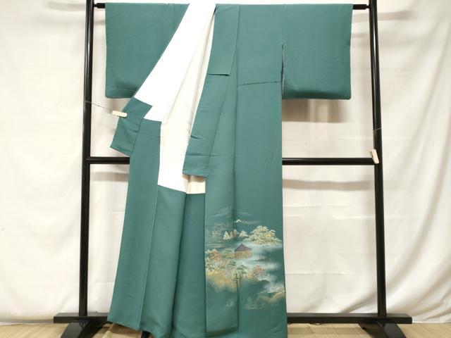 平和屋着物■豪華色留袖　寿光織　風景文　暈し染め　金糸　正絹　逸品　CABF4349ev