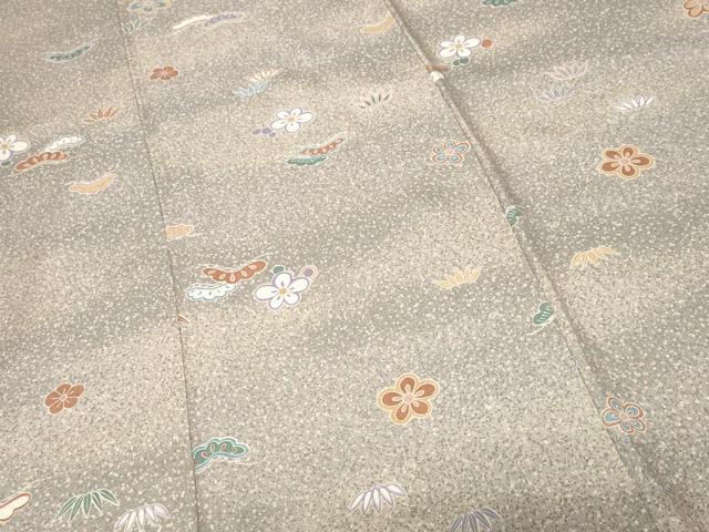 平和屋着物□上質な小紋 松竹梅文 暈し染め 金彩 正絹 逸品 CABF4352ev