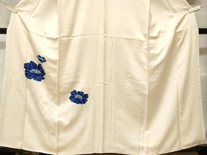 平和屋着物■中国三大刺繍　相良刺繍　訪問着　絞り　草花文　正絹　逸品　CABF4356ev