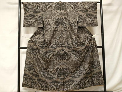 平和屋着物■本場大島紬　9マルキ　樹林風景文　正絹　逸品　CABF4357ev