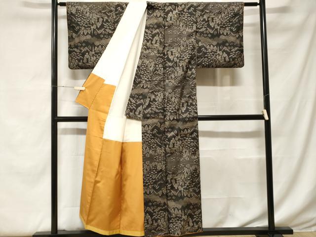 平和屋着物■本場大島紬　9マルキ　樹林風景文　正絹　逸品　CABF4357ev