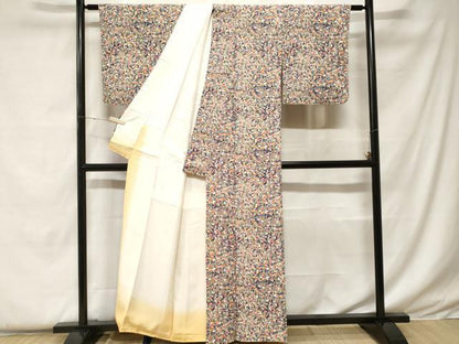 平和屋着物■上質な小紋　花尽くし文　正絹　逸品　CABF4358ev