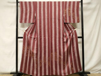 平和屋着物■訪問着　刺繍　絞り　松竹梅間道　金彩　正絹　逸品　CABF4361ev