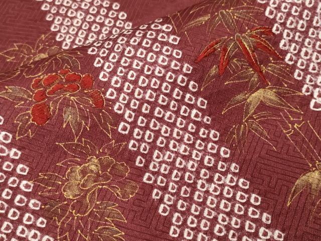 平和屋着物■訪問着　刺繍　絞り　松竹梅間道　金彩　正絹　逸品　CABF4361ev 平和屋着物□訪問着 刺繍 絞り 松竹梅間道 金彩 正絹 逸品 CABF4361ev