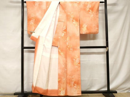 平和屋着物■上質な小紋 枝花文 正絹 逸品 CABF4365ev