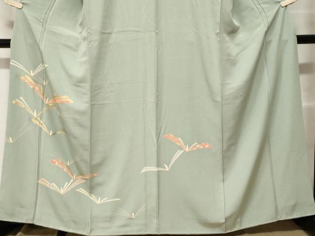 平和屋着物■訪問着　駒刺繍　松葉吉祥文　金彩　正絹　逸品　CABF4367ev 平和屋着物□訪問着 駒刺繍 松葉吉祥文 金彩 正絹 逸品 CABF4367ev