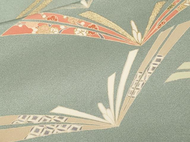 平和屋着物■訪問着　駒刺繍　松葉吉祥文　金彩　正絹　逸品　CABF4367ev 平和屋着物□訪問着 駒刺繍 松葉吉祥文 金彩 正絹 逸品 CABF4367ev