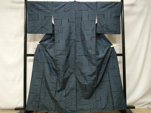 平和屋着物■上質な紬　切嵌吉祥文　正絹　逸品　CABF4368ev
