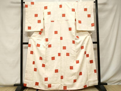 平和屋着物■上質な小紋　瓦草花文　金彩　正絹　逸品　CABF4382ev