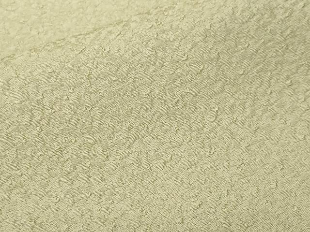 平和屋着物■上質な色無地 霞地紋 抹茶色 正絹 逸品 CABF4393ev