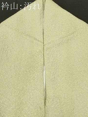 平和屋着物■上質な色無地 霞地紋 抹茶色 正絹 逸品 CABF4393ev