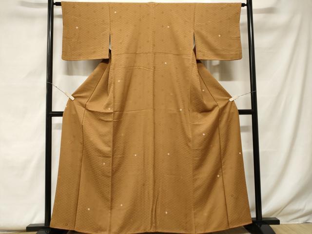 平和屋着物■上質な小紋 舞花文 金彩 正絹 逸品 CABF4397ev