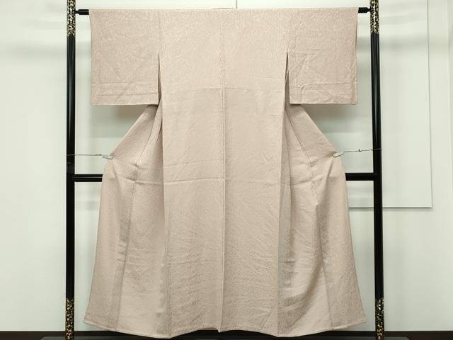 平和屋着物▽上質な色無地　単衣　洗柿色　正絹　逸品　CABF4401rv