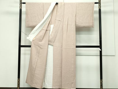 平和屋着物▽上質な色無地　単衣　洗柿色　正絹　逸品　CABF4401rv
