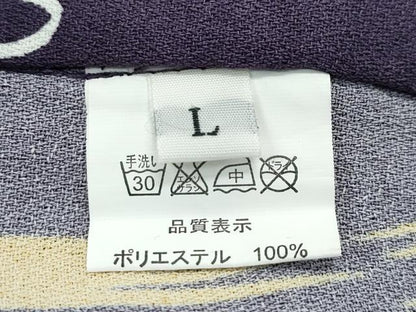 平和屋着物▽小紋 単衣 瓢箪舞桜文 滅紫色地 洗える着物 CABF4406rv