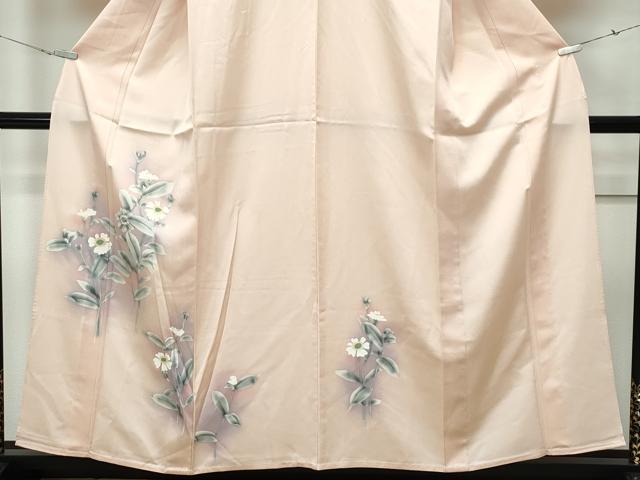 平和屋着物▽訪問着 単衣 手描き 草花文 暈し染め 正絹 逸品 CABF4409rv