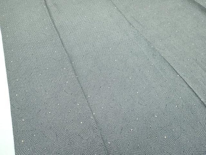 平和屋着物▽江戸小紋 単衣 幾何学文様 正絹 逸品 未使用 CABF4413rv