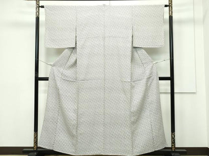 平和屋着物▽上質な小紋　単衣　小花文　正絹　逸品　未使用　CABF4417rv