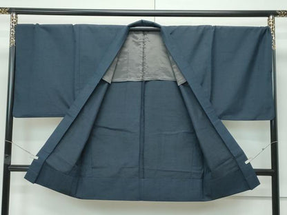 平和屋着物▽男性　しょうざん　京結城　単衣　アンサンブル　濃紺地　証紙付き　逸品　CABF4426rv