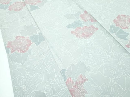 平和屋着物▽上質な小紋 単衣 花尽くし 正絹 逸品 CABF4431rv