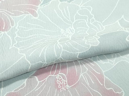 平和屋着物▽上質な小紋 単衣 花尽くし 正絹 逸品 CABF4431rv