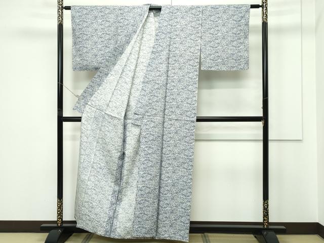 平和屋着物▽上質な小紋 単衣 エ霞七宝花文 正絹 逸品 未使用 CABF4436rv