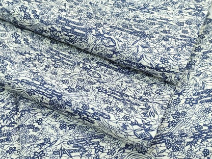 平和屋着物▽上質な小紋 単衣 エ霞七宝花文 正絹 逸品 未使用 CABF4436rv