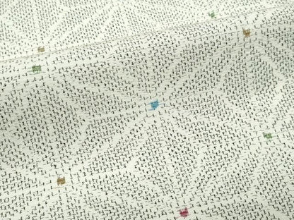 平和屋着物▽上質な紬 単衣 麻の葉文様 正絹 逸品 CABF4438rv