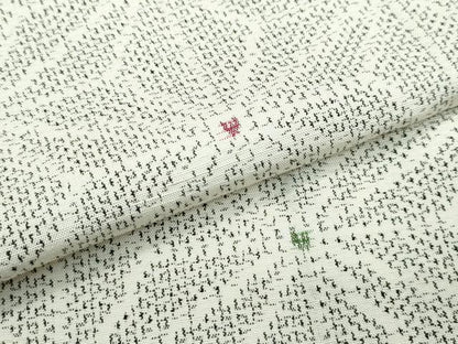 平和屋着物▽上質な紬 単衣 麻の葉文様 正絹 逸品 CABF4438rv