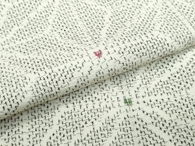 平和屋着物▽上質な紬 単衣 麻の葉文様 正絹 逸品 CABF4438rv