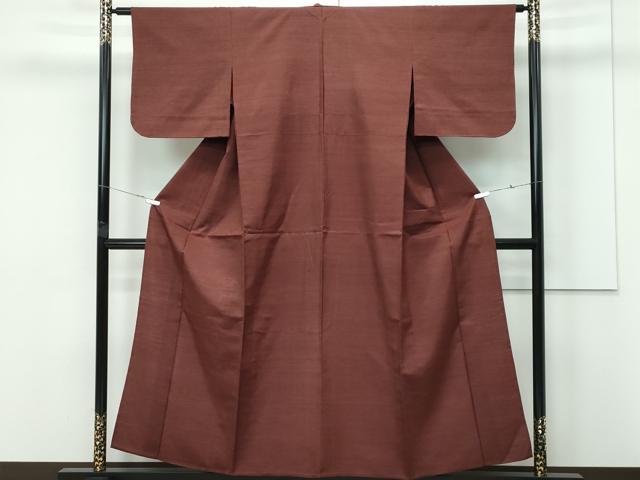 平和屋着物▽上質な紬 単衣 霞文 正絹 逸品 CABF4439rv